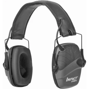 Black noise-canceling earmuffs on white background.