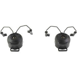 Two black helmet rail attachments for accessories.