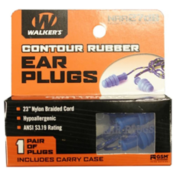 Walker's contour rubber ear plugs package