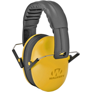 Yellow earmuffs with black headband