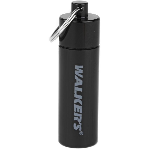 Black keychain bottle with Walkers logo.