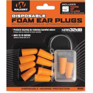 Walker's disposable foam ear plugs package