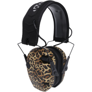 Leopard print ear protection headphones