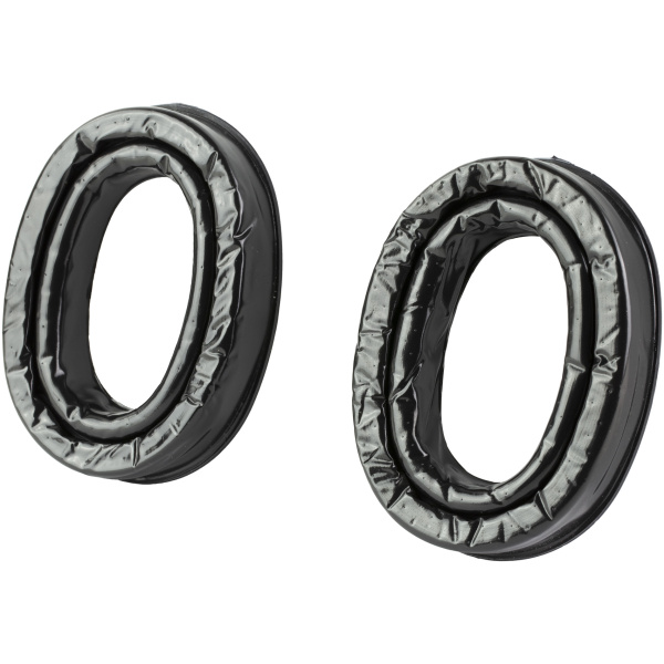 Black oval inflatable ear cushions pair