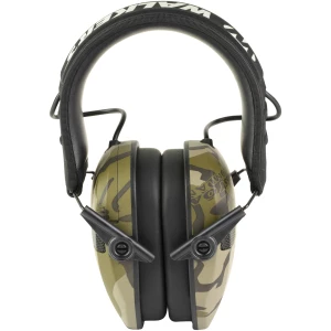 Camo headphones with adjustable volume control.