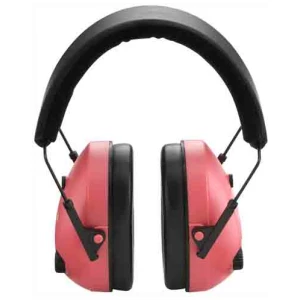 Pink and black noise-canceling earmuffs