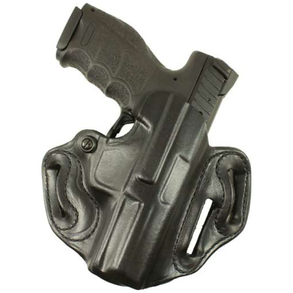 DESANTIS SPEED SCABBARD HOLSTR - RH OWB LEATHER RUGER 57 BLK