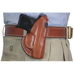 DESANTIS MAVERICK HOLSTER RH - OWB LEATHER RUGER LCP TAN