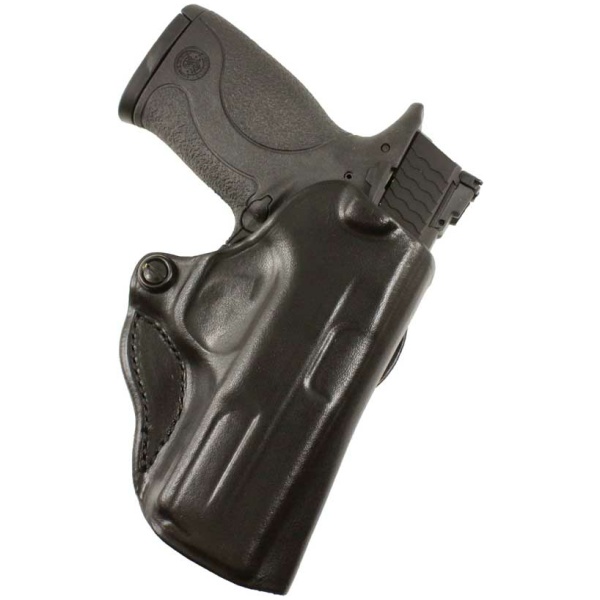 DESANTIS MINI SCABBARD HOLSTER - LH OWB LEATHER S/A HELLCAT BLK