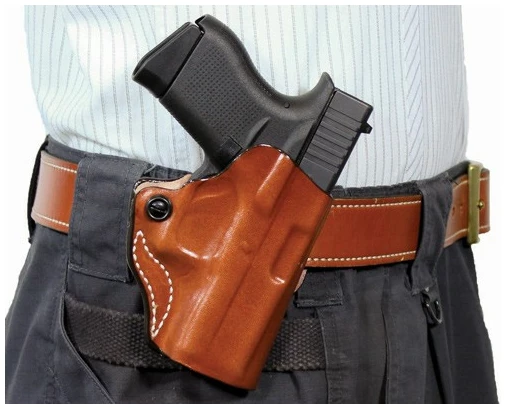 DESANTIS MINI SCABBARD HOLSTER - RH OWB LEATHER J-FRM 2-2.25 TN