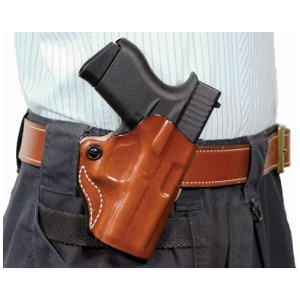 DESANTIS MINI SCABBARD HOLSTER - RH OWB LEATHER MOSBRG MC1SC T