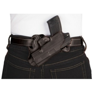 DESANTIS SMALL OF BACK HOLSTER - RH OWB LTHR FOR GLOCK 17/19 BL