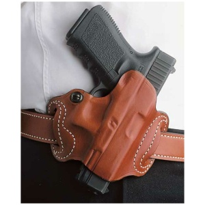 DESANTIS MINI SLIDE HOLSTER - OWB RH LEATHER FN 503 TAN