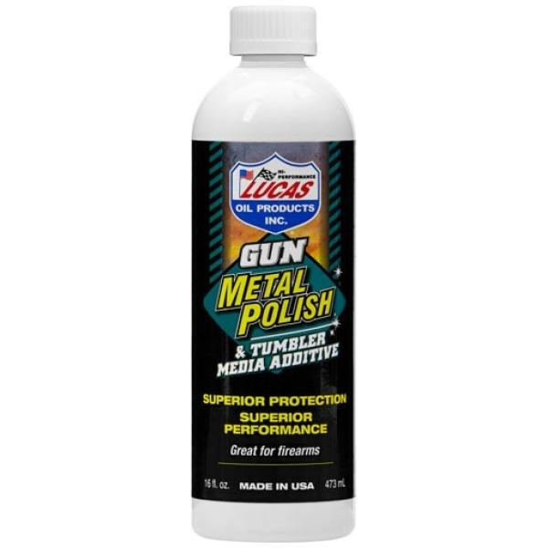 LUCAS OIL 16OZ GUN METAL POLSH - TUMBLER MEDIA ADDITIVE LIQUID