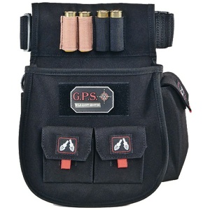 GPS DELUXE SHELL POUCH - W/ TWIN POUCHES & WEB BELT BLK