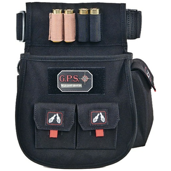 GPS DELUXE SHELL POUCH - W/ TWIN POUCHES & WEB BELT BLK