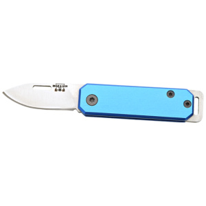 BEAR & SON SLIP JOINT FOLDER - 1.5" BLUE/SS ALUMIMUN HANDLE