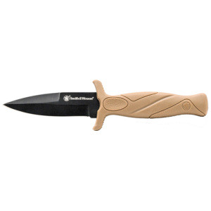S&W KNIFE FDE BOOT KNIFE 2.75" - BLADE W/FDE SHEATH & CLIP