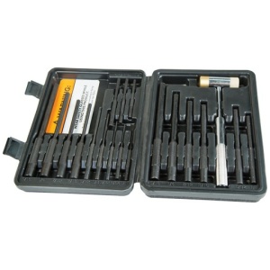 WHEELER ROLL PIN PUNCH MASTER - SET 18-PUNCHES/1-HAMMER/CASE
