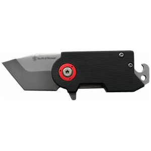 S&W KNIFE BENJI FOLDING BLADE - 4.25" TOTAL LENGTH W/BTTL OPNR