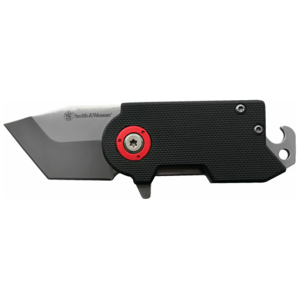 S&W KNIFE BENJI FOLDING BLADE - 4.25" TOTAL LENGTH W/BTTL OPNR