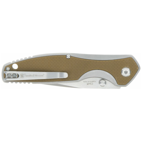 S&W KNIFE CLEFT 3.25" SPRING - ASSIST G10 SCALES HANDLE