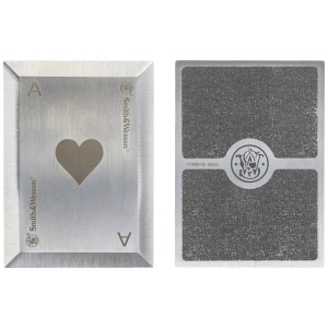 S&W BULLSEYE THROWING CARDS - 4-PACK SS LASER ETCHED W/SHTH