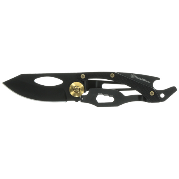 S&W KNIFE SMALL MULTI-TOOL - FOLDER 2" BLADE W/POCKET CLIP