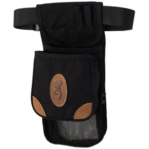 BROWNING LONA CANVAS SHELL - POUCH DELUXE W/BELT BLACK/BRWN