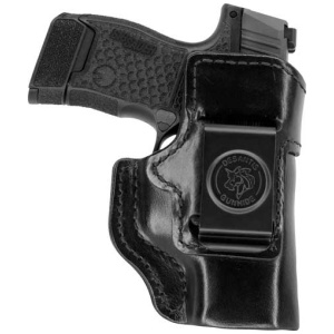 DESANTIS INSIDE HEAT HOLSTR RH - IWB LEATHER J FRAME 2" BLACK