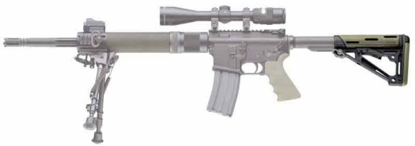 HOGUE AR-15 COLLAPSIBLE STOCK - OD GREEN RUBBER COMMERCIAL - Image 2