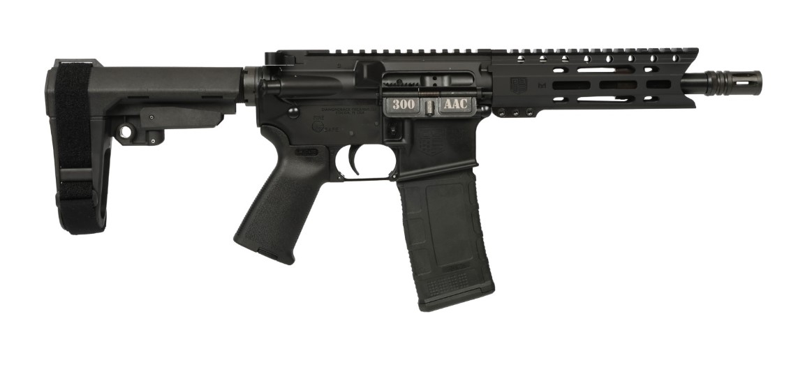 DIAMONDBACK FIREARMS DB-15 PIST 300BLK BLK 8" SBA3