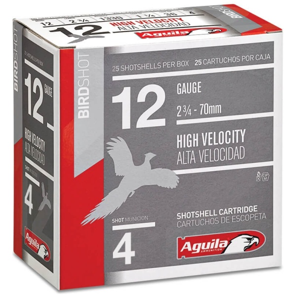 Aguila Ammunition 12ga Birdshot 2.75 inch Shotgun Shells - #4 Shot | 1.25oz | 1330 fps | 25rd Box
