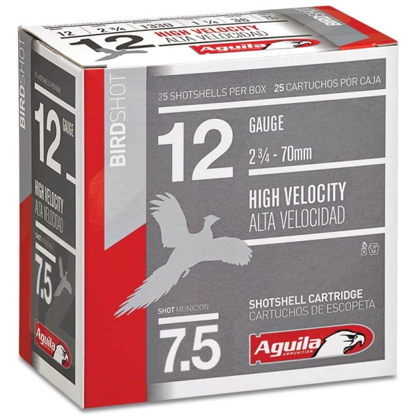 Aguila Ammunition 12ga Birdshot 2.75 inch Shotgun Shells - #7.5 Shot | 1.25oz | 1330 fps | 25rd Box