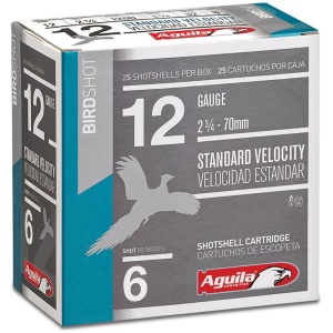 Aguila Ammunition 12ga Birdshot 2.75 inch Shotgun Shells - #6 Shot | 1-1/8oz | 1200 fps | 25rd Box