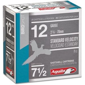 Aguila Ammunition 12ga Birdshot 2.75 inch Shotgun Shells - #7.5 Shot | 1-1/8oz | 1200 fps | 25rd Box