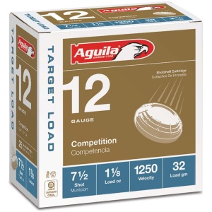 Aguila Ammunition Target 12ga Birdshot 2.75 inch Shotgun Shells - #7.5 Shot | 1-1/8oz | 1250 fps | 25rd Box