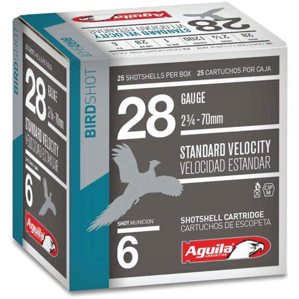 Aguila Ammunition 28ga Birdshot 2.75 inch Shotgun Shells - #6 Shot | 1oz | 1200 fps | 25rd Box