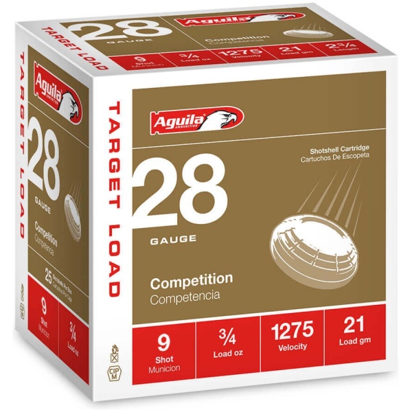 Aguila Ammunition Target 28ga Birdshot 2.75 inch Shotgun Shells - #9 Shot | 3/4oz | 1275 fps | 25rd Box