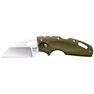 COLD STEEL TUFF LITE 2.5" OD - GREEN PLAIN EDGE CLIP FOLDER