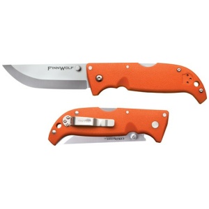 COLD STEEL FINN WOLF 3.5" BLZ - ORANGE CLIP FOLDER W/TRI-AD LK