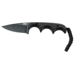 CRKT MINIMALIST BLACK DROP - POINT NECK KNIFE 2.16" W/SHTH