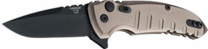 HOGUE X1 MICROFLIP 2.75" FOLDR - DROP PT BLK BLADE ALUMINM FDE