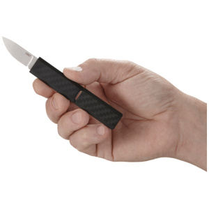 CRKT SCRIBE 1.74" PLAIN EDGE - FIXED BLADE W/COVER CAP BLACK