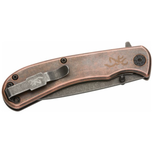 BROWNING KNIFE RIVET FOLDER - 3" COPPER W/FINGER FLIPPER