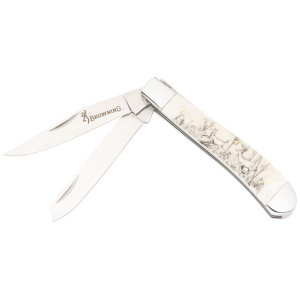 BROWNING KNIFE WHITETAIL - TRAPPER 3" NATURAL BONE SCALE