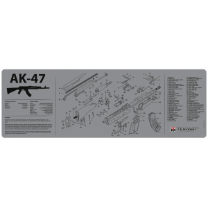 TEKMAT ARMORERS BENCH MAT - 12"X36" AK-47 GREY