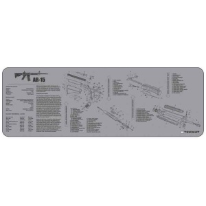 TEKMAT ARMORERS BENCH MAT - 12"X36" AR-15 GREY