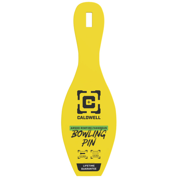 CALDWELL AR500 RIMFIRE BOWLING - PIN TARGET 1/4" YELLOW
