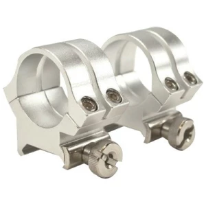 WEAVER RINGS DETACHABLE QUAD- - LOCK 1" MEDIUM SILVER .169"